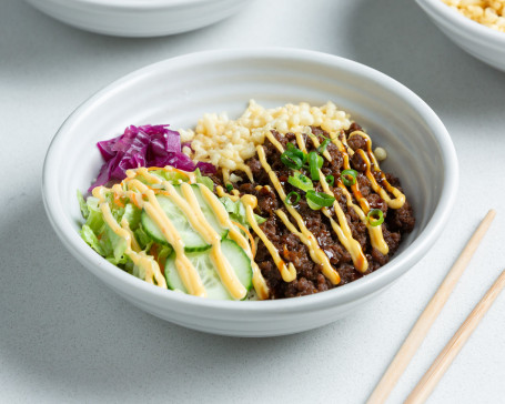 Crunchy Beef Rice Bowl