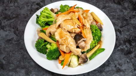 Chicken With Vegetables Zá Cài Chǎo Jī Piàn