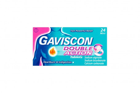 Gaviscon Double Action Mint Flavour Chewable Tablets 24 Tablets