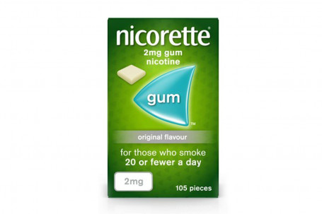 Nicorette Original Gum 2Mg Nicotine Low Strength 105 Pieces