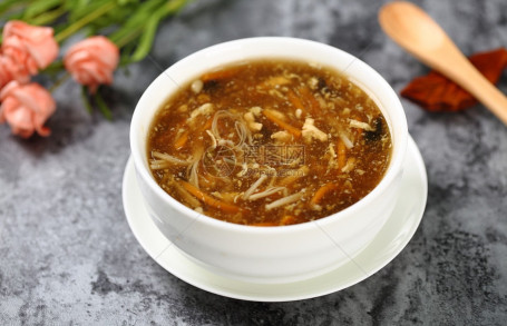 Peking Style Hot And Sour Soup With Prawn And Pork Jīng Shì Suān Là Tāng