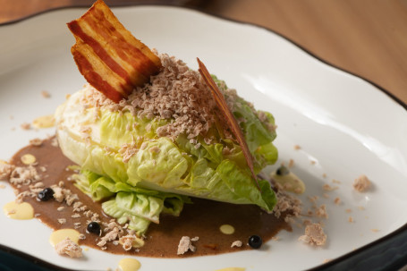 Lucale Caesar’s Salad Revisited: Icy Goose Liver, Balsamic Pearls And Hazelnut Paste (Appetizer)