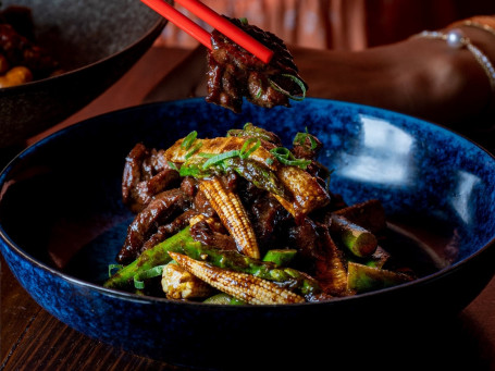 Hanger Steak Stir Fried, Black Pepper