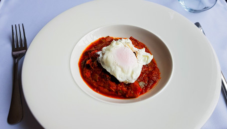 Pisto Manchego (Spanish Style Ratatouille With A Poached Egg)