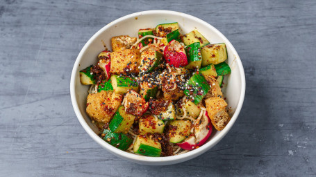 Tofu, Cucumber Radish Salad