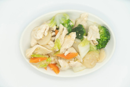 Chicken With Mixed Vegetables Shén Cài Chǎo Jī