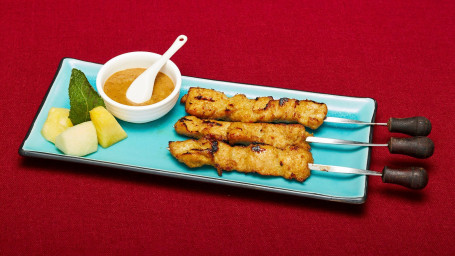 Satay Chicken On Skewers Shā Diē Jī