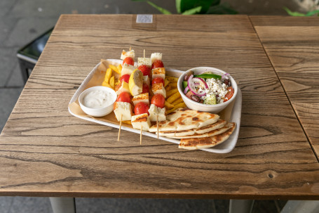Grilled Haloumi Skewers Plate