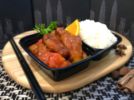 Pork Chop With Tomato Sauce With Rice