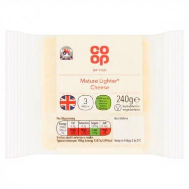 Co Op British Mature Lighter Cheddar 240G