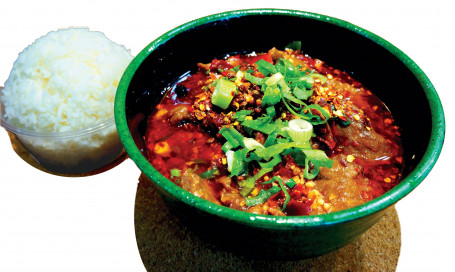 Beef In Chilli Soup With Rice