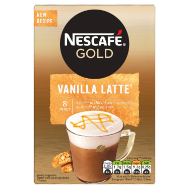 Nescafe Gold Vanilla Latte Sachets 8 X 18.5G