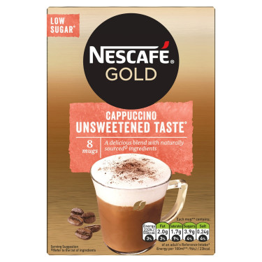 Nescafe Gold Cappuccino Unsweetened 8 Sachets 113.6G
