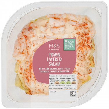 M S Food Gelaagde Garnalen Salade 400G