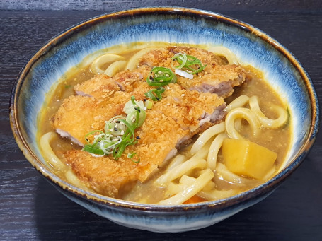Curry Udon Noodle Soup With Chicken Katsu