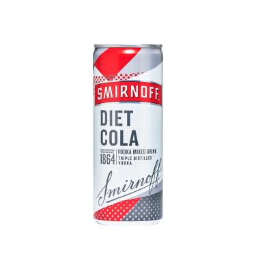 Smirnoff Diet Cola Vodka Mixed Drink 250Ml