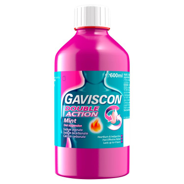 Gaviscon Double Action Heartburn Indigestion Relief Mint Flavour 600ml