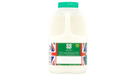 Co Op 1Pt Fresh Semi Skimmed Milk 568Ml