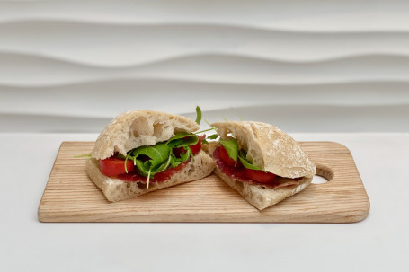 Coppa Ham, Rocket Cherry Tomatoes Sandwich