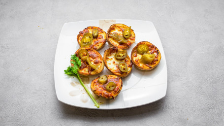 6 Pieces Potato Skins With Cheese Jalapeno (V)