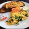 Smoked Salmon Spinach Scrambled Eggs