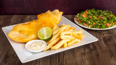 Fish And Chips And Salad (H)