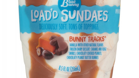 Blue Bunny Load'd Sundaes Bunny Tracks, 8,5