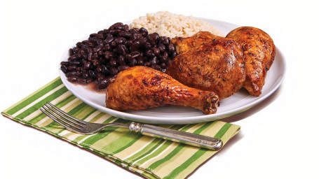 1/2 Fire Grilled Chicken With Rice Beans