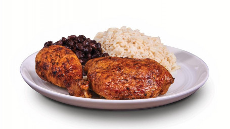 1/4 Fire Grilled Chicken With Rice Beans