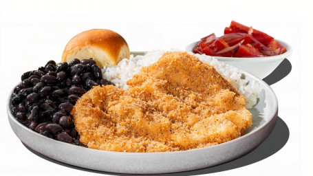Crispy Chicken Platter With Rice And Beans And 1 Additional Side