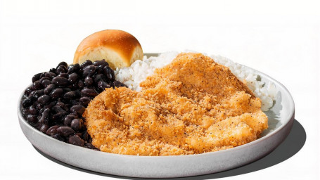 Crispy Chicken Platter With Rice And Beans