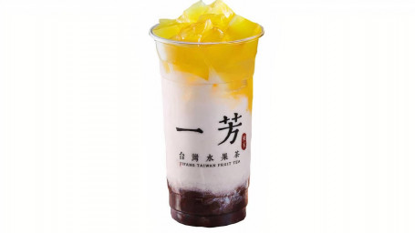 Hóng Dòu Fěn Guǒ Xiān Nǎi Red Bean Mochi Cake Latte