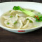 E4. Pork Cabbage Dumplings In Soup (8) Cài Ròu Shuǐ Jiǎo
