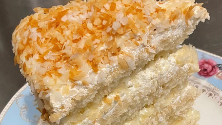 Toasted Coconut Custard Cake