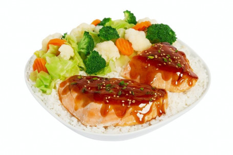 Large Grilled Teriyaki Glazed Salmon