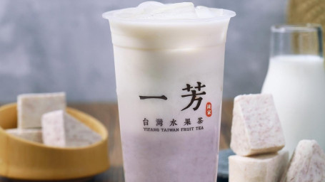 Fresh Taiwanese Taro Latte Dà Jiǎ Xiān Yù Tóu Xiān Nǎi (Fixed Ice)