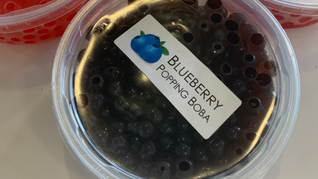 8Oz Cup Of Blueberry Popping Boba