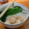 Rice Noodle Soup With Shrimp Wontons