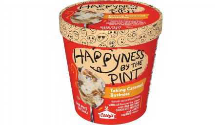 Happyness By The Pint Taking Caramel Business Ice Cream, 16 Oz