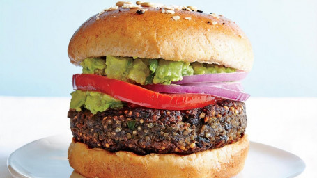 Homemade Veggie Burger Platter