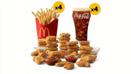 40 Nuggets 4 Med Fry With 4 Drinks Meal