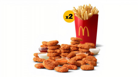 40 Pc Spicy Mcnuggets And 2 Large Fry