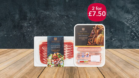 2 For £7,50 Co-Op Irresistible Sausage Bacon