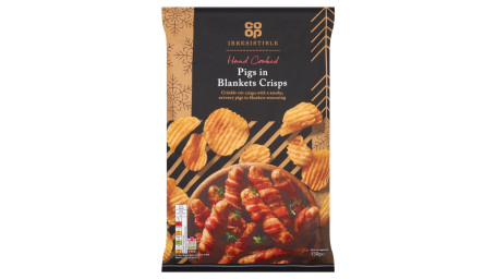 Co-Op Irresistible Hand Cooked Pigs In Blankets Crisps 150G