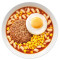 Sausage N' Egg Twisty Pasta Bogata Zupa Pomidorowa Zhū Liǔ Dàn Niǔ Niǔ Fěn Fān Jiā Nóng Tāng
