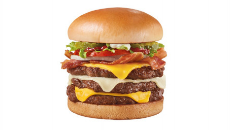 Bacon Triple Two Cheese Deluxe 1/2Lb*