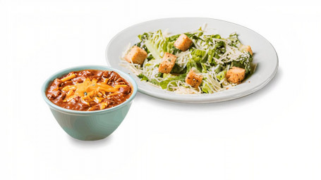 Cup Of Chili Or Soup With Side Salad
