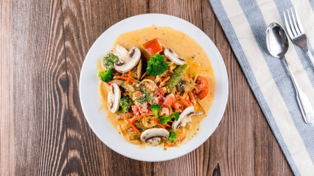 Tomato Cream Vegetable Spaghetti