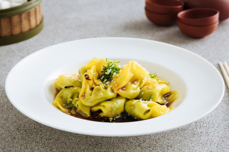 Steamed Pork Wonton With Sichuan Chili Sauce (12Pcs)