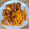 Grilled Chicken Wings (6-8 wings Chips AND 3 Onion Rings)